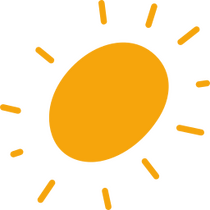 Yellow sun clipart